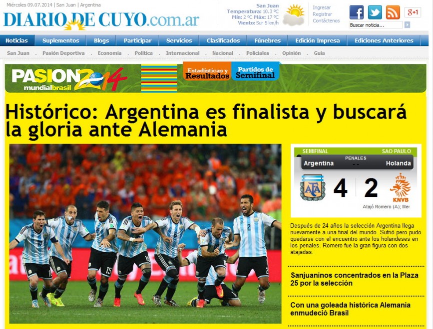 Argentina in finale, Olanda ko | I titoli dei siti argentini e olandesi – Foto